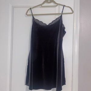 Free People Velvet & Lace Slip Dress